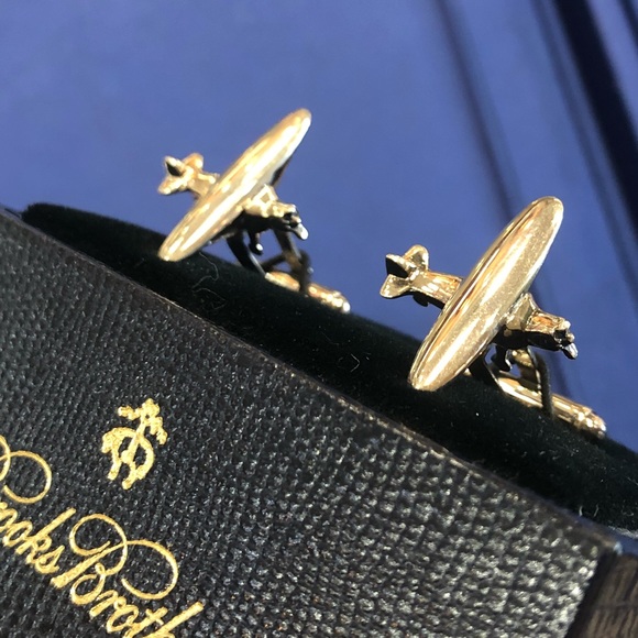 Brooks Brothers Sterling Silver Plane Cufflinks - Picture 1 of 7